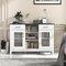 Sideboard Buffet Cabinet with 3 Open Cubes and 4 Adjustable Shelves Ideal for Home Appliances or Decorations